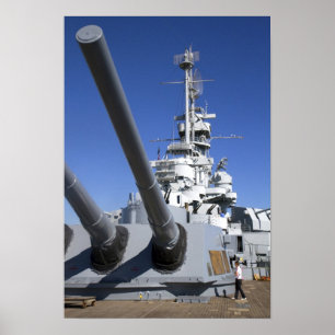 Schlachtschiff USS Alabama im Battleship Memorial Poster