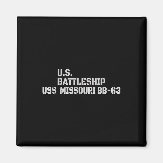 Schlachtschiff Uss Missouri Bb-63 Kriegsveteran Fa Magnet (Vorne)