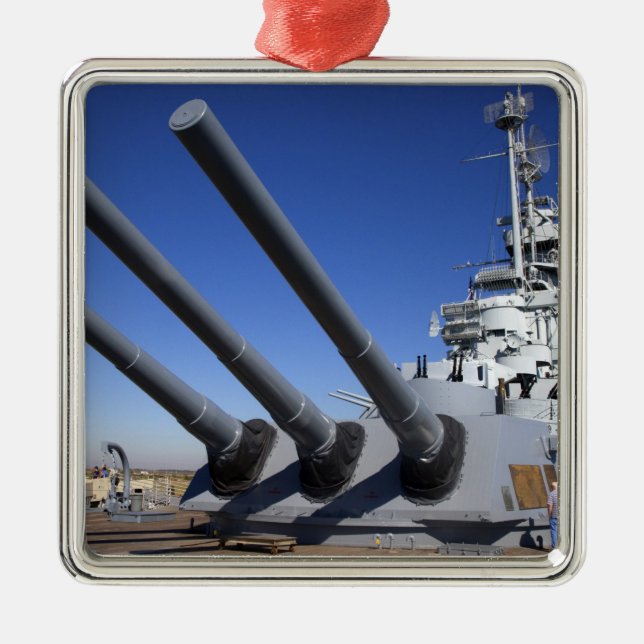 Schlachtschiff USSs Alabama an Silbernes Ornament (Vorne)
