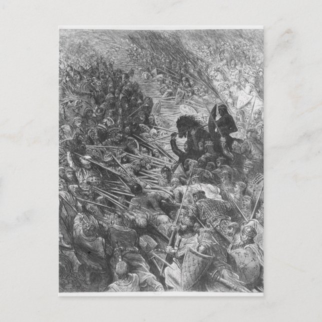 Schlachtszene, Illustration von "Orlando Furioso" Postkarte (Vorderseite)