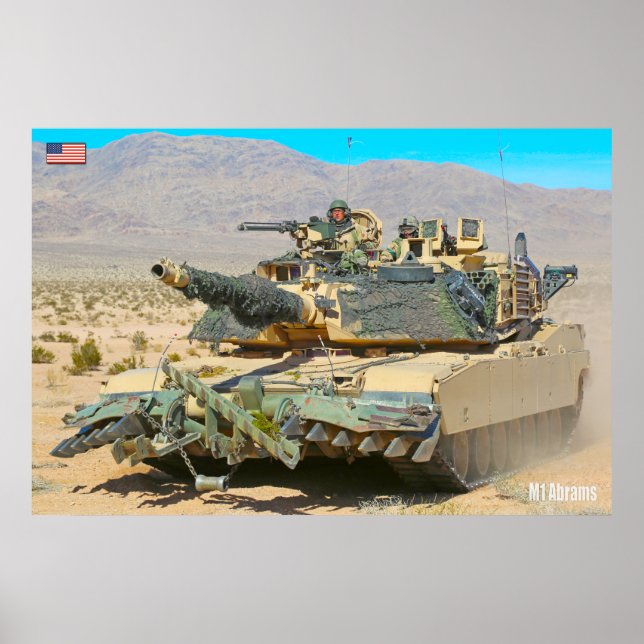 SCHLACHTTANK - Abrams M1 Poster (Vorne)