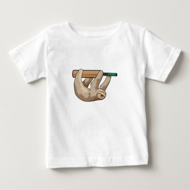 Schlacke am Cricket mit Cricket-Schläger Baby T-shirt (Vorderseite)