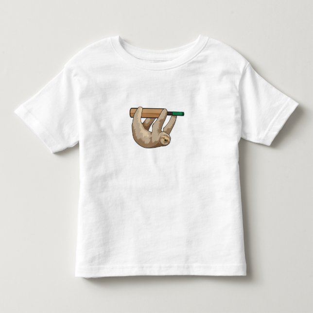 Schlacke am Cricket mit Cricket-Schläger Kleinkind T-shirt (Vorderseite)