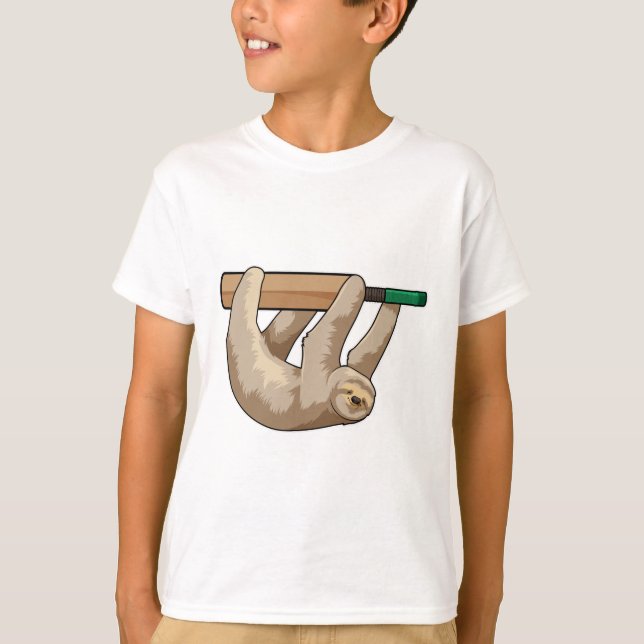 Schlacke am Cricket mit Cricket-Schläger T-Shirt (Vorderseite)
