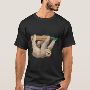 Schlacke am Cricket mit Cricket-Schläger T-Shirt