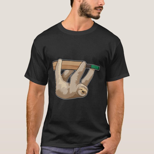 Schlacke am Cricket mit Cricket-Schläger T-Shirt (Vorderseite)