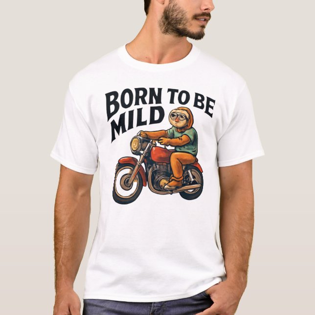 Schlacke auf Motorrad - Geboren leicht T-Shirt (Vorderseite)
