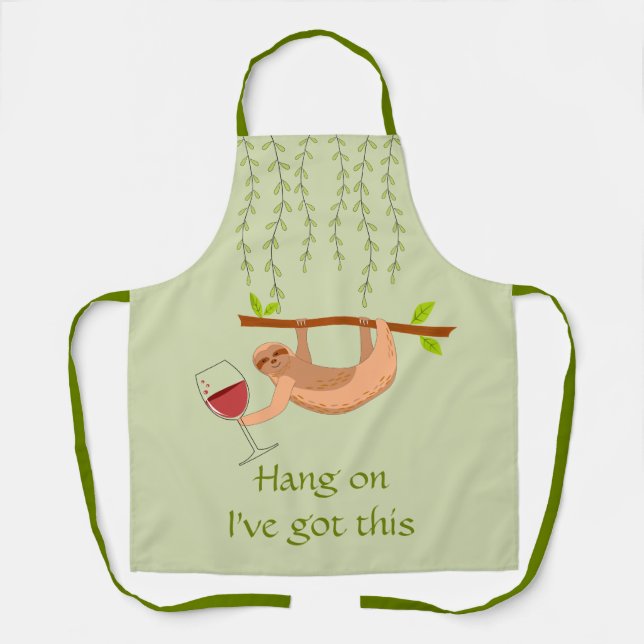 Schlacke mit wine All-over Print Schürze, Mittel Schürze (Vorderseite)