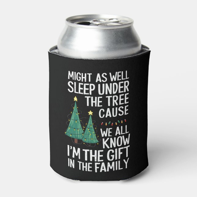 Schlaf auch unter dem Baumweihnachtsgeschenk Dosenkühler (Kanne Vorderseite)