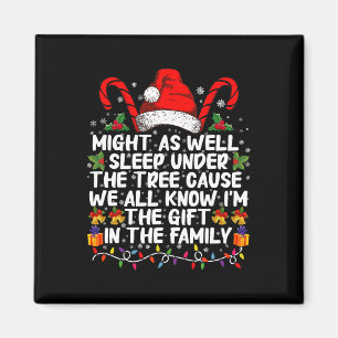 Schlaf auch unter dem Baumweihnachtsgeschenk Magnet