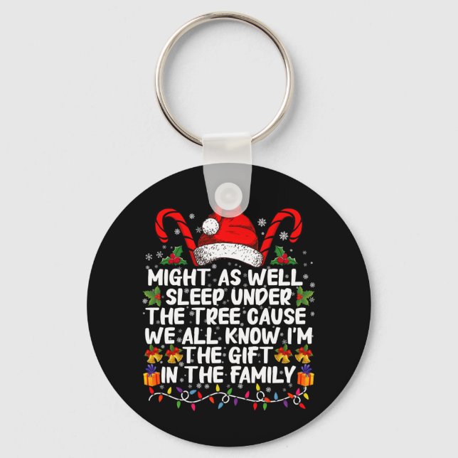 Schlaf auch unter dem Baumweihnachtsgeschenk Schlüsselanhänger (Vorderseite)