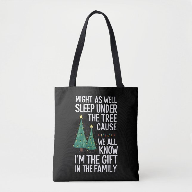 Schlaf auch unter dem Baumweihnachtsgeschenk Tasche (Vorderseite)