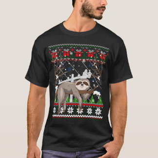 Schlaf für Tiergeschenke Winter Sloth T-Shirt
