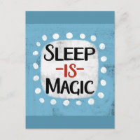 Schlaf ist magische Postkarte