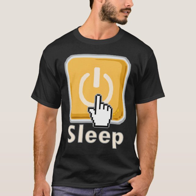 Schlaf-Knopf-Pyjama-T - Shirt (Vorderseite)