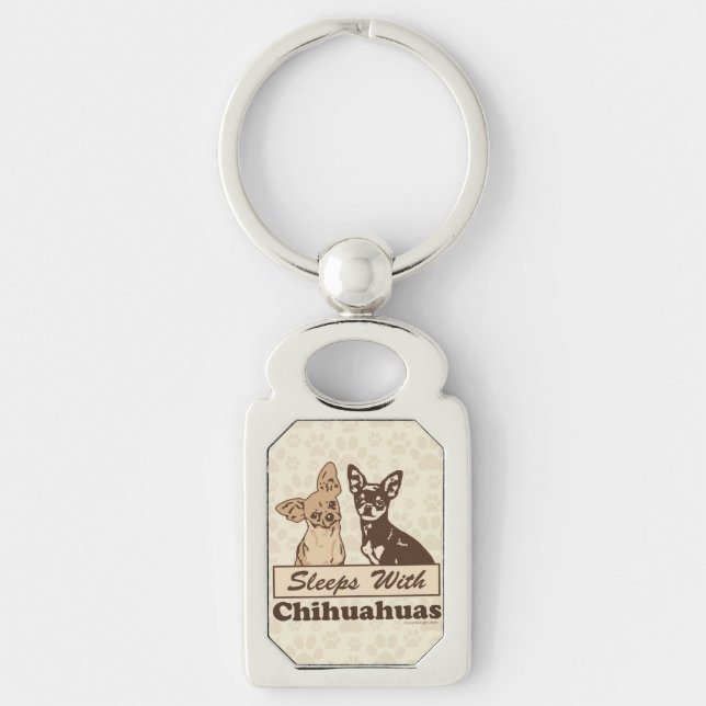 Schlaf mit Chihuahua Schlüsselanhänger (Vorderseite)