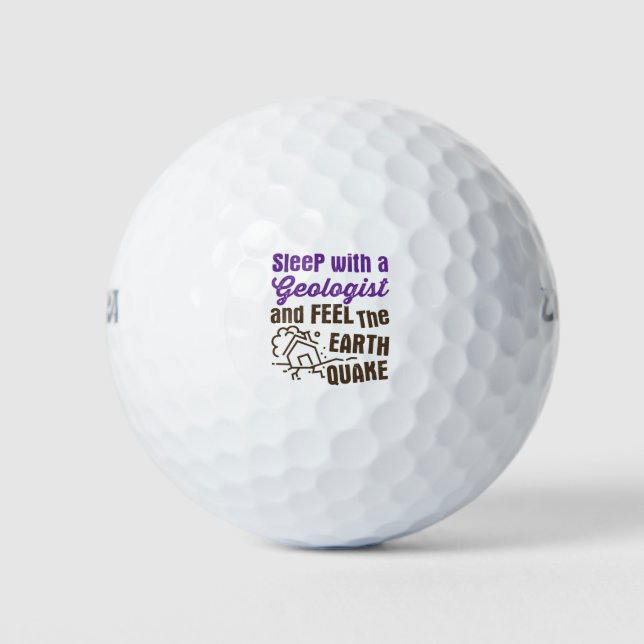 Schlaf mit einem Geologen und fühle das Erdbeben Golfball (Vorderseite)