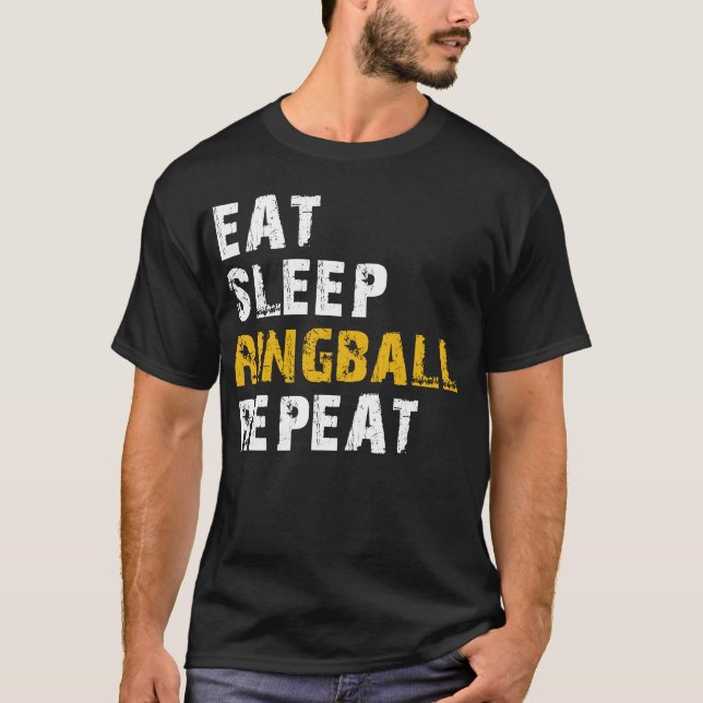 Schlaf Ringball essen T-Shirt (Vorderseite)