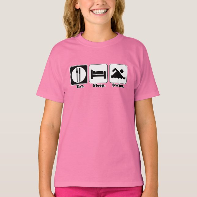 Schlaf schwimmen T-Shirt (Vorderseite)