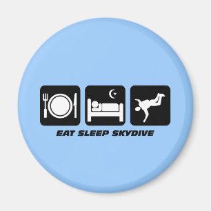 Schlaf Skydive essen Magnet