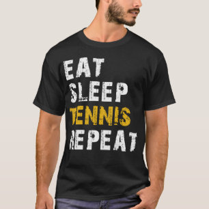 Schlaf-Tennis essen T-Shirt