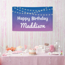 Schlaf unter halbem Schlaf über Party Banner