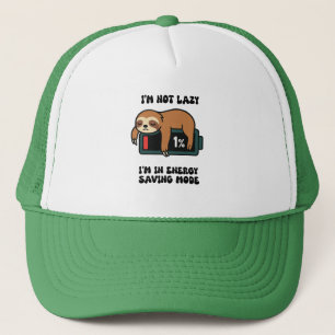 Schlafanzug-Modus-T-Shirt mit Faultier – Lustige f Truckerkappe