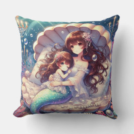 Schlafbaby Mädchen Mermaid Square Kissen