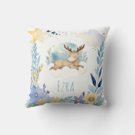 Schlafbaby Moose Boho Name Kinderzimmer Kissen