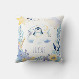 Schlafbaby Penguin Boho Name Kinderzimmer Pillow Kissen