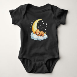 Schlafbär, Bär auf dem Mond, Baby Bodysuit Baby Strampler