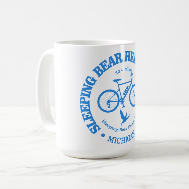 Schlafbär HT (Fahrradfahren) Kaffeetasse (Vorderseite Links)