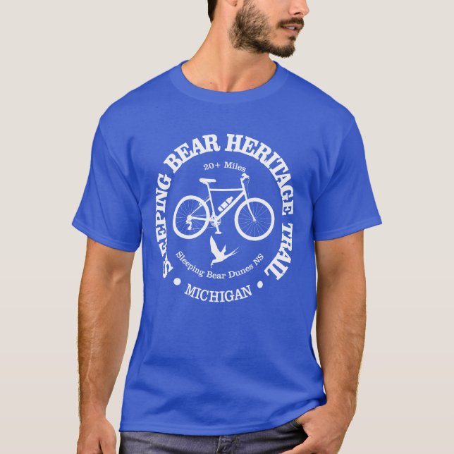 Schlafbär HT (Fahrradfahren) T-Shirt (Vorderseite)