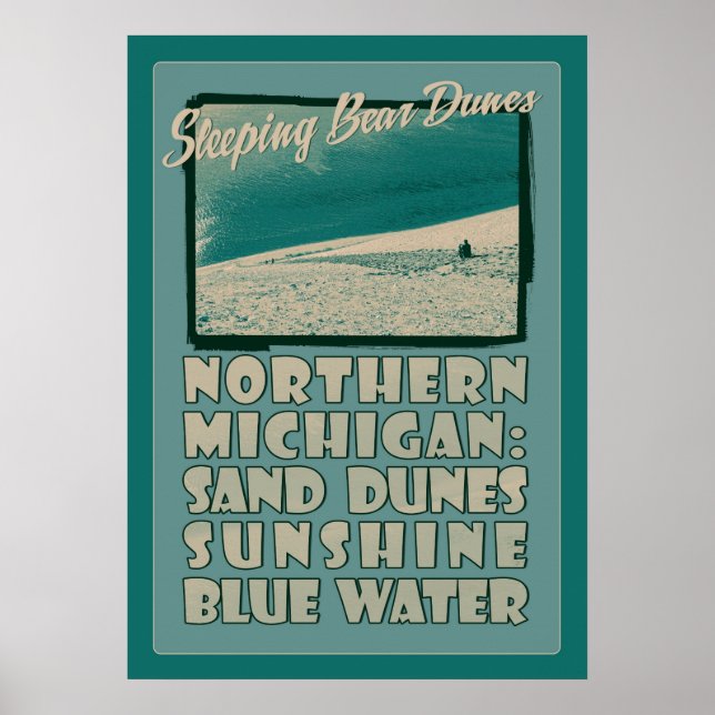 SchlafbärenDunes Nord-Michigan Poster (Vorne)