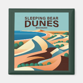 Schlafbear Dunes Michigan Magnet
