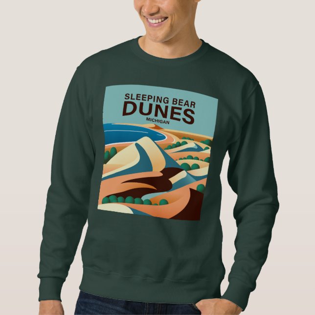 Schlafbear Dunes Michigan Sweatshirt (Vorderseite)