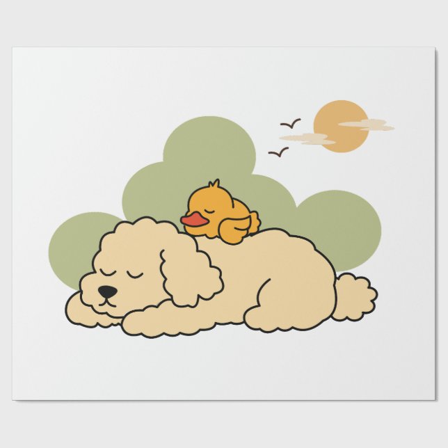 Schlafbegleiter-Wrap Geschenkpapier (Flach)