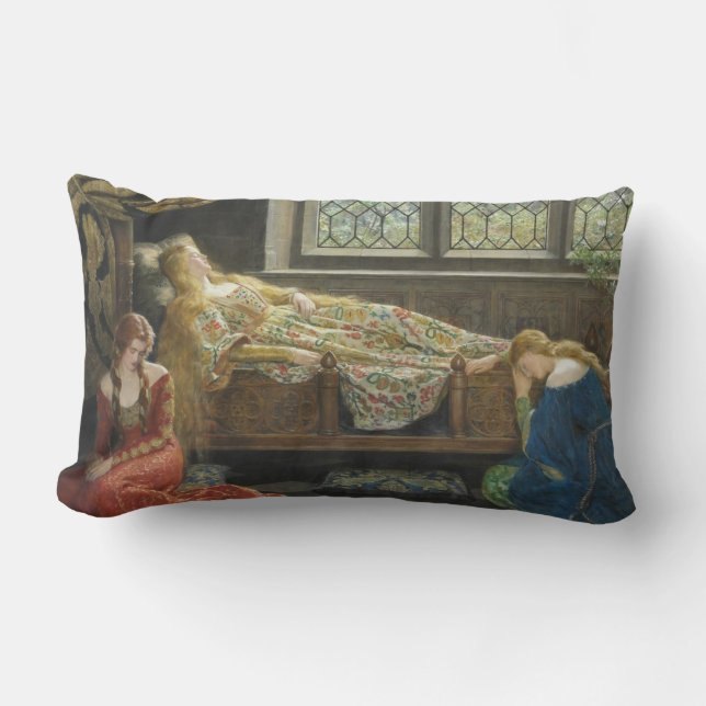 Schlafbehagen (von John Collier) Lendenkissen (Vorderseite)