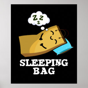 Schlafbeutel Funny Paper Bag Puppe Dunkle BG Poster