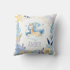 Schlafe Baby Giraffe Boho Name Kinderzimmer Pillow Kissen