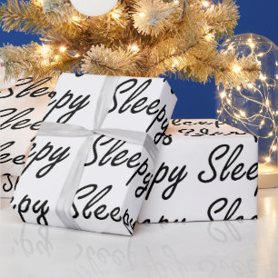 Schlafe Typographie Geschenkpapier