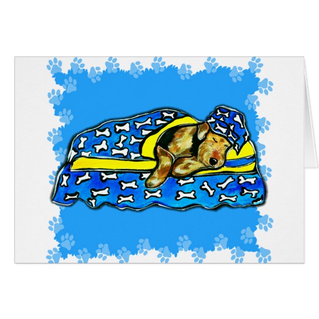 Schlafen Airedale (Vorderseite (Horizontal))