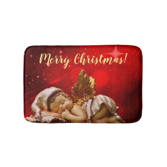 Schlafen Angel Baby Jesus Weihnachten Badematte (Vorderseite)