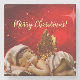 Schlafen Angel Baby Jesus Weihnachten Steinuntersetzer