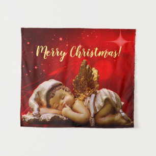 Schlafen Angel Baby Jesus Weihnachten Wandteppich