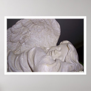 Schlafen Angel Statuenfotografie Poster