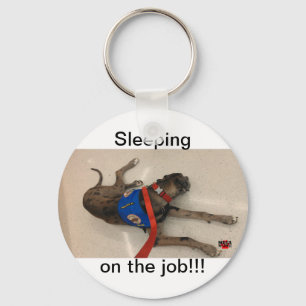 Schlafen auf dem Job Schlüsselanhänger