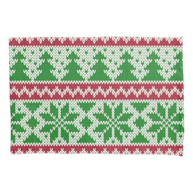 Schlafen auf einem üppigen Weihnachtskraut Kissenbezug (Vorderseite)
