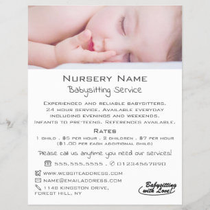 Schlafen Baby Babysitting, Kinderbetreuung, Kinder Flyer