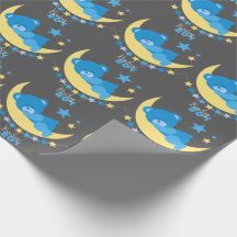 Schlafen Baby Boy Teddy Bear auf Moon Pattern